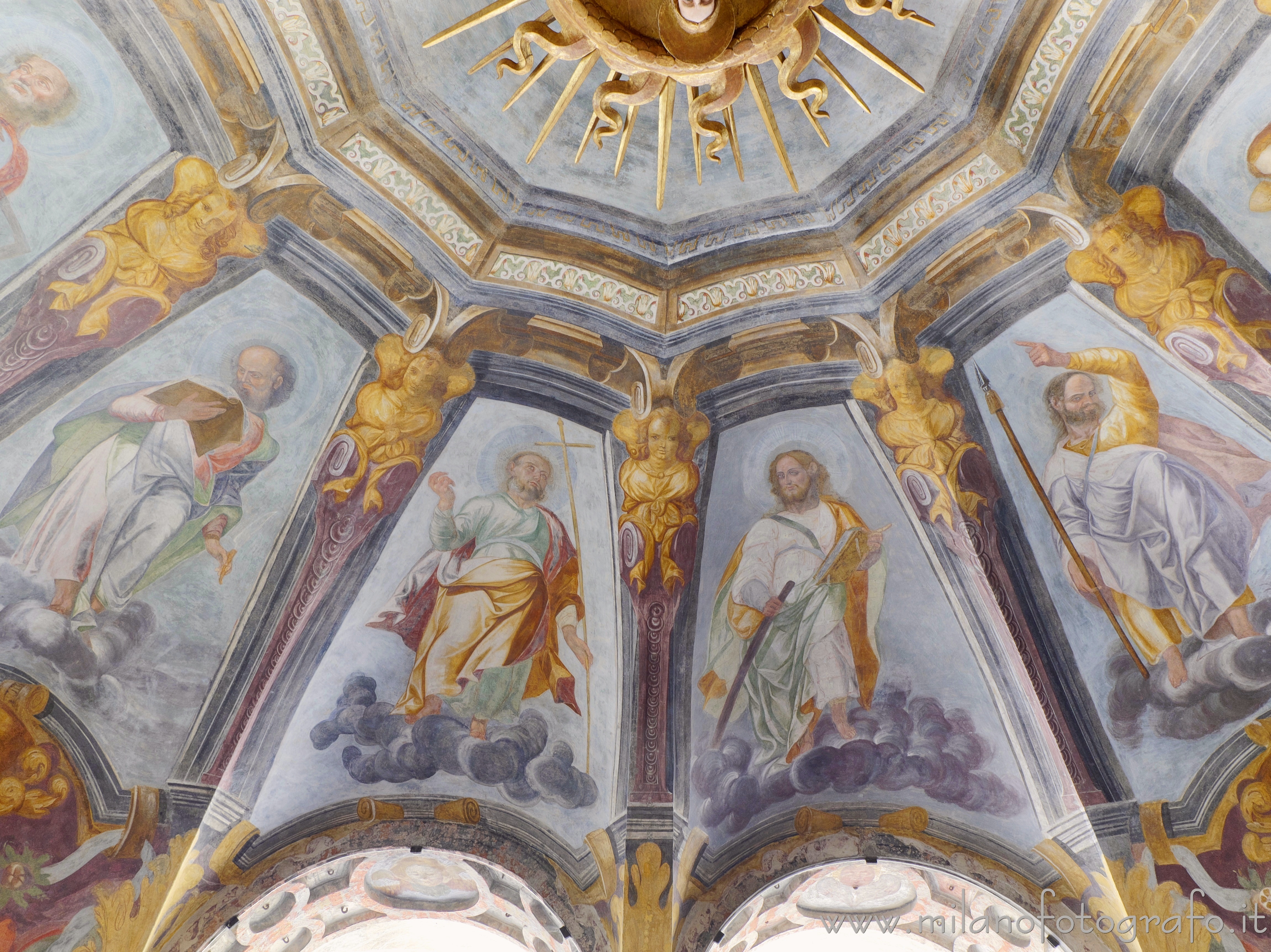 Milan (Italy) - Frescoes depicting apostles in the sacellum of the Church of Santa Maria at the Fountain - Full resolution picture